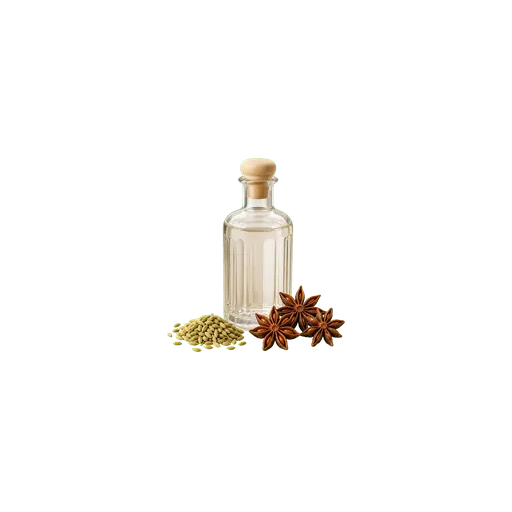 Anise liqueur cocktail ingredient on a transparent background