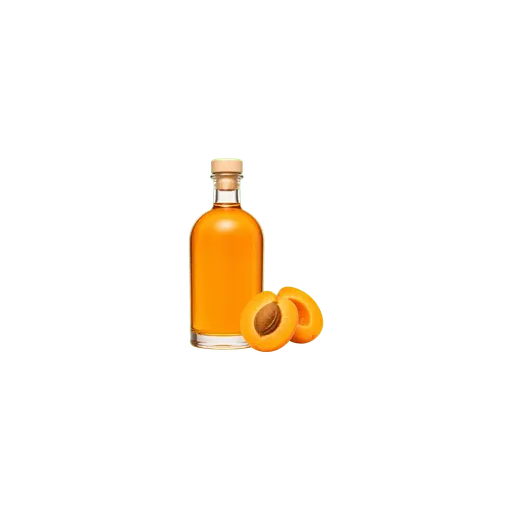 Apricot liqueur cocktail ingredient on a transparent background
