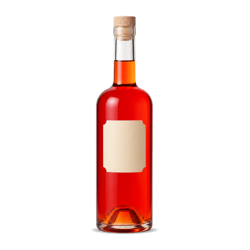 Blood orange liqueur cocktail ingredient on a transparent background