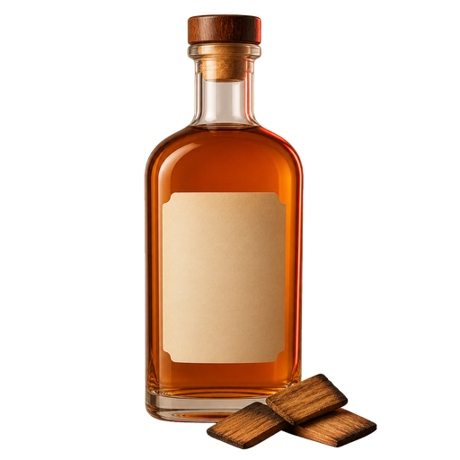 Bourbon cocktail ingredient on a transparent background