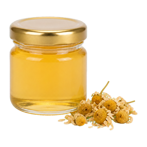 Chamomile honey syrup cocktail ingredient on a transparent background
