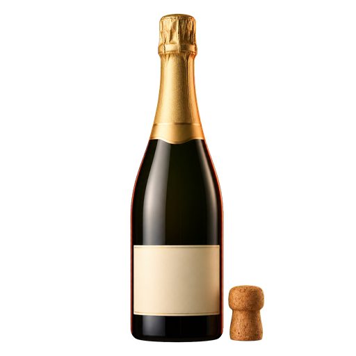 Champagne cocktail ingredient on a transparent background