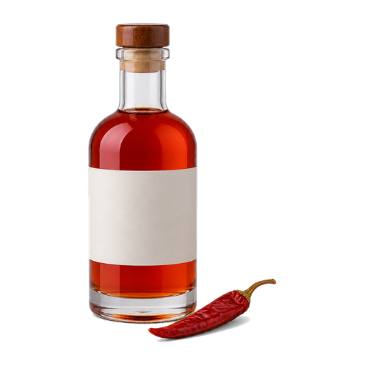 Chili Liqueur cocktail ingredient on a transparent background