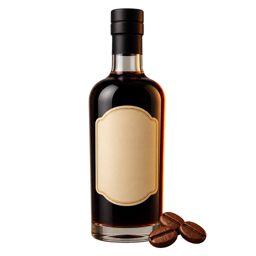 Coffee Liqueur cocktail ingredient on a transparent background
