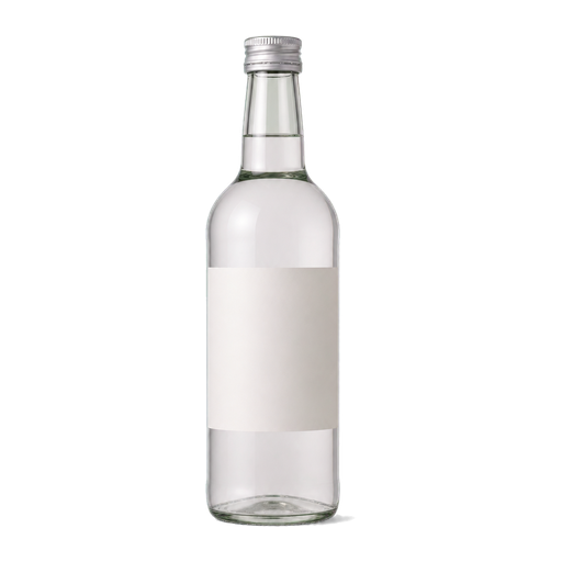 Crème de menthe cocktail ingredient on a transparent background