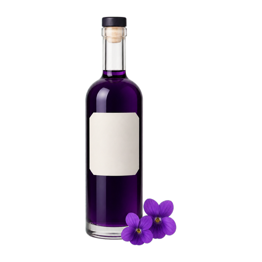 Crème de violette cocktail ingredient on a transparent background