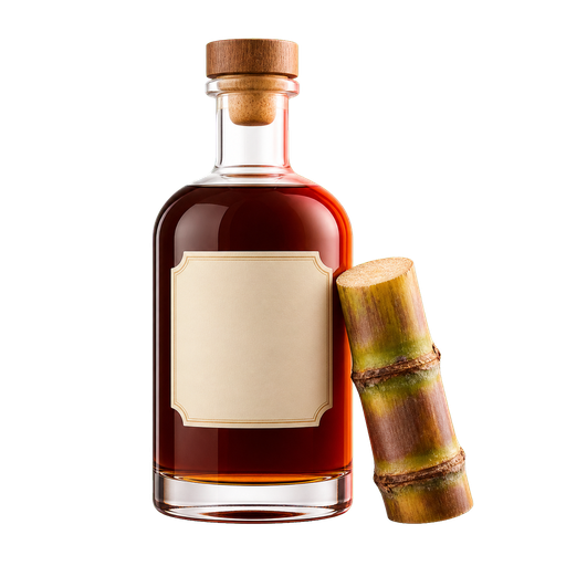 Dark Rum cocktail ingredient on a transparent background