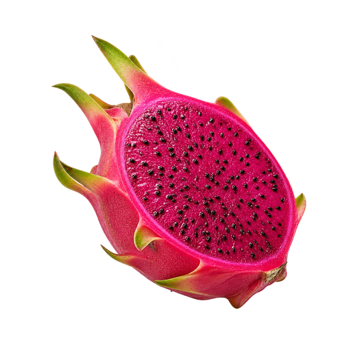 Pink Dragon Fruit cocktail ingredient on a transparent background