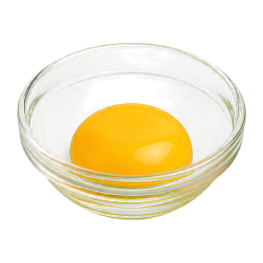 Egg yolk cocktail ingredient on a transparent background