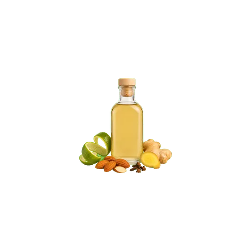 Falernum cocktail ingredient on a transparent background