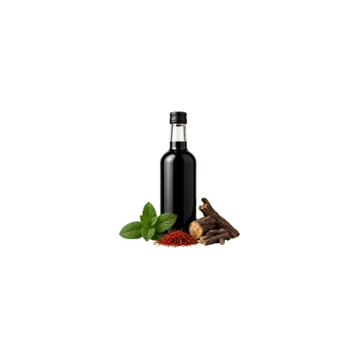 Fernet cocktail ingredient on a transparent background
