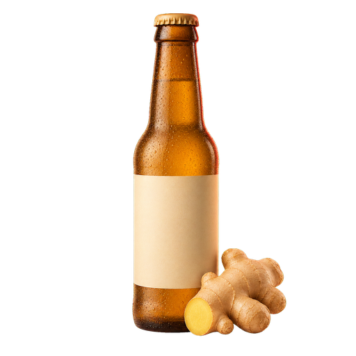Ginger Beer cocktail ingredient on a transparent background