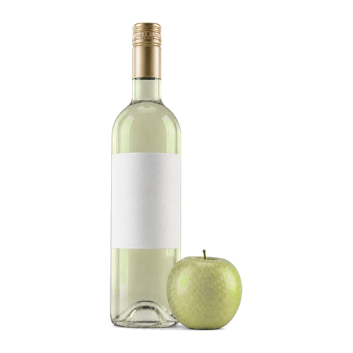 Green apple liqueur cocktail ingredient on a transparent background