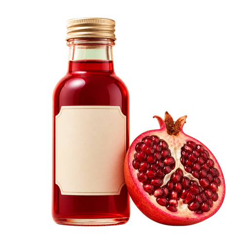 Grenadine cocktail ingredient on a transparent background