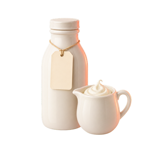 Heavy Cream cocktail ingredient on a transparent background