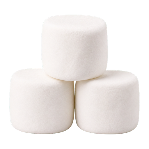 Marshmallow cocktail ingredient on a transparent background