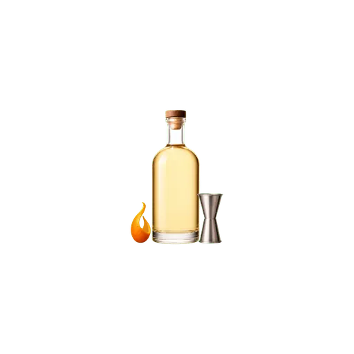 Overproof rum cocktail ingredient on a transparent background