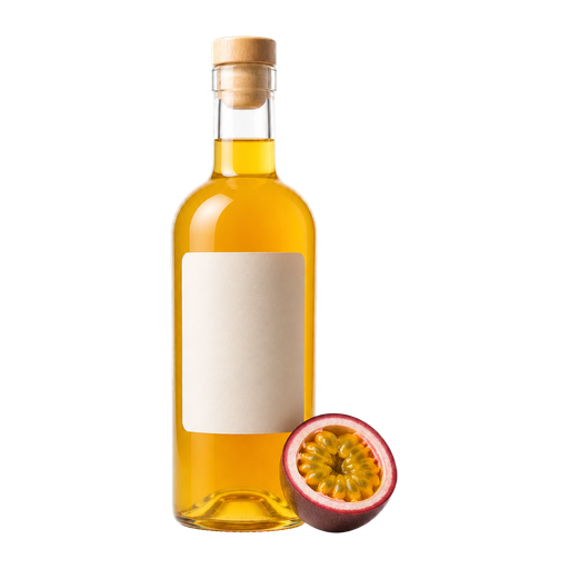 Passion fruit liqueur cocktail ingredient on a transparent background