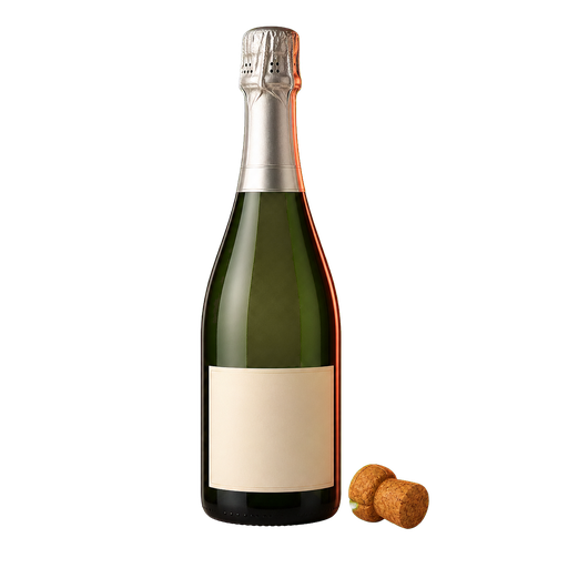 Prosecco cocktail ingredient on a transparent background