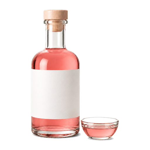 Rosato Vermouth cocktail ingredient on a transparent background