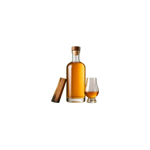 Single malt Scotch whisky cocktail ingredient on a transparent background