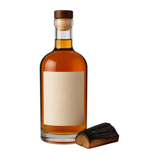 Smoky rum cocktail ingredient on a transparent background