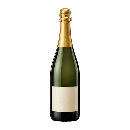 Sparkling wine cocktail ingredient on a transparent background