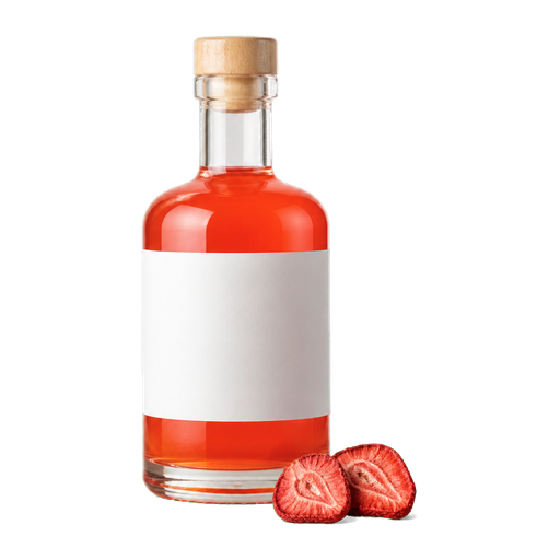 Strawberry-Infused Orange Aperitif cocktail ingredient on a transparent background
