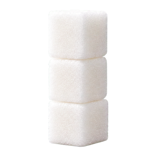 Sugar cube cocktail ingredient on a transparent background
