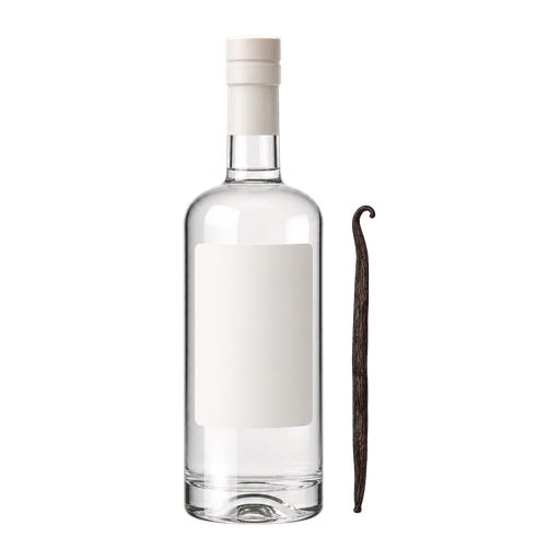 Vanilla vodka cocktail ingredient on a transparent background