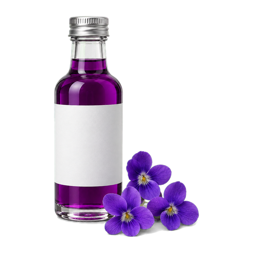 Violet Syrup cocktail ingredient on a transparent background