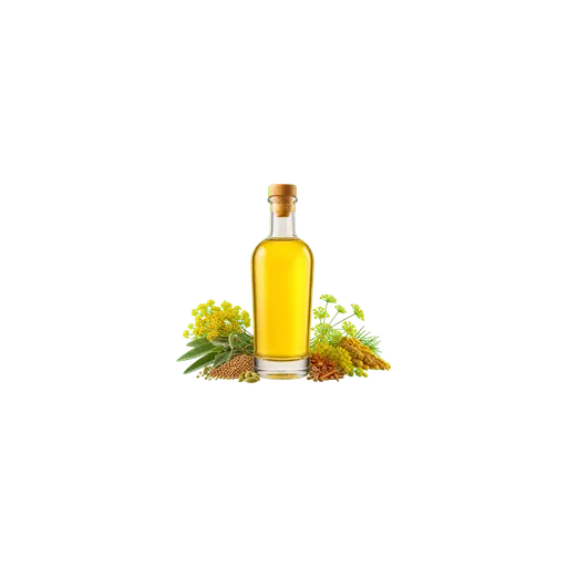 Yellow herbal liqueur cocktail ingredient on a transparent background
